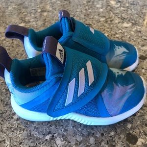 Adidas Toddler girls 8 Teal Frozen tennis shoes
